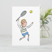 Tennis Serve Kaart (Staand voorkant)