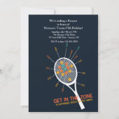 Tennis Serve Zone Invitation Kaart (Voorkant)