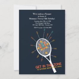 Tennis Serve Zone Invitation Kaart