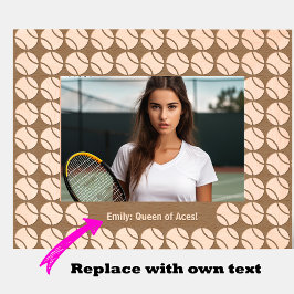 Tennis serveren en bewaren gegraveerde lijstjes