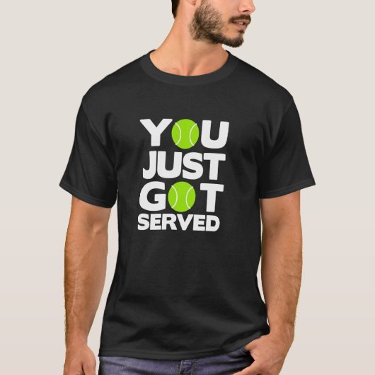 Tennis-serverontwerp T-shirt (Voorkant)