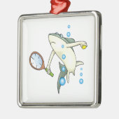 Tennis Shark Metalen Ornament (Links)