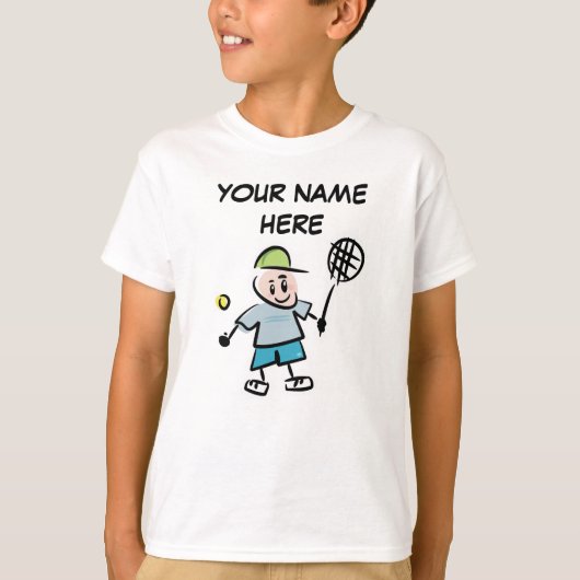 Tennis-shirt van het gepersonaliseerd Kind T-shirt (Voorkant)