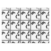 Tennis Silhouette Figuur Tafelkleed (Voorkant (Horizontaal))