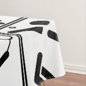 Tennis Silhouette Figuur Tafelkleed (Voorbeeld)