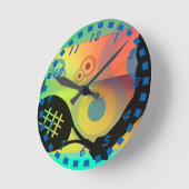 Tennis Silhouette-kunstontwerp Ronde Klok (Hoek)