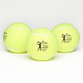Tennis Silhouette, Pro Tennis Sport, gepersonalise Tennisballen (Multi)
