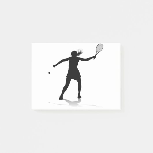 Tennis Silhouette Sport Player Woman Post-it® Notes (Voorkant)