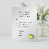 Tennis Silver RSVP met menukeuze (Staand voorkant)