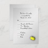 Tennis Silver RSVP met menukeuze (Voorkant / Achterkant)