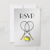 Tennis Silver RSVP met menukeuze Kaartje (Achterkant)