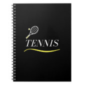 Tennis Simple Word en Racket onderstreepte Classy Notitieboek (Voorkant)