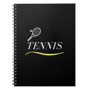Tennis Simple Word en Racket onderstreepte Classy Notitieboek