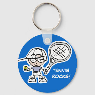 Tennis-sleutelhanger met schattige cartoon en aang sleutelhanger