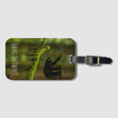 Tennis Sloth Rainforest Achtergrond Bagagelabel (Voorkant (horizontaal))