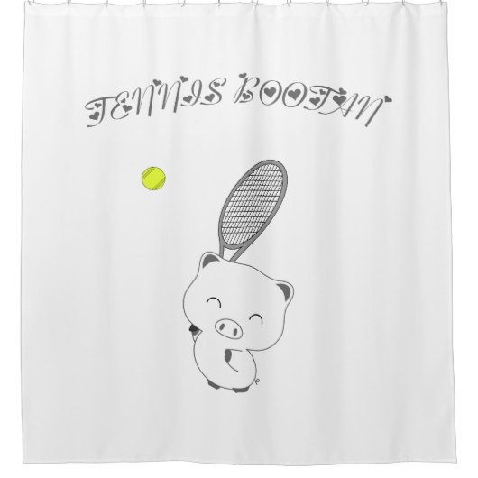 Tennis smash douchegordijn (Voorkant)