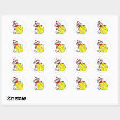 Tennis Sock Monkey Ronde Sticker (Vel)