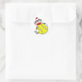 Tennis Sock Monkey Ronde Sticker (Tas)
