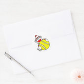 Tennis Sock Monkey Ronde Sticker (Envelop)
