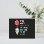 Tennis Soft Serve Ice Cream Ping Pong Briefkaart (Staand voorkant)