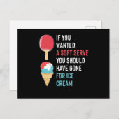 Tennis Soft Serve Ice Cream Ping Pong Briefkaart (Voorkant / Achterkant)