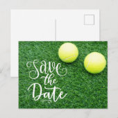 Tennis sparen de Datum van de Uitnodiging van de P (Voorkant / Achterkant)