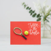 Tennis sparen de Datum van de Uitnodiging van de P (Staand voorkant)