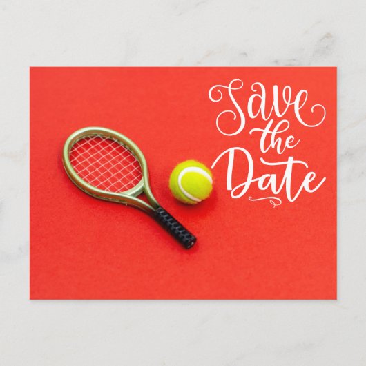 Tennis sparen de Datum van de Uitnodiging van de P (Voorkant)