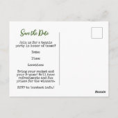 Tennis sparen de Kaart van de de uitnodiging van d (Achterkant)