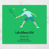 Tennis Sparkling Wijnetiket (Enkel label)