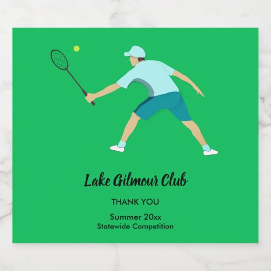 Tennis Sparkling Wijnetiket (Enkel label)