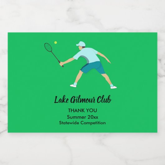 Tennis Sparkling Wijnetiket (Enkel label)