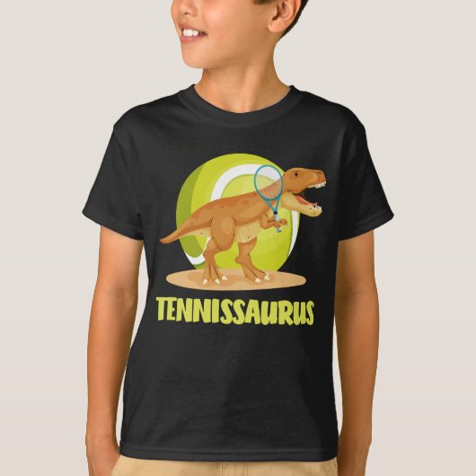 Tennis speelt Trex Funny Dino Sport T-shirt (Voorkant)