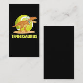 Tennis speelt Trex Funny Dino Sport Visitekaartje (Voorkant / Achterkant)