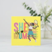 Tennis Spel, Set, Wedstrijd: Tennis Moeder Moederd Feestdagenkaart (Staand voorkant)