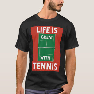 Tennis spelen als een tiener t-shirt