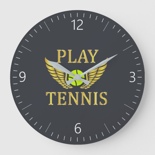 Tennis spelen grote klok (Voorkant)
