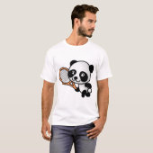 Tennis spelen Panda T-shirt (Voorkant volledig)