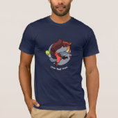 Tennis spelen Pine Marten Trick Shot Cartoon T-shirt (Voorkant)