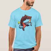 Tennis spelen Pine Marten Trick Shot Cartoon T-shirt (Voorkant)