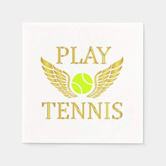 Tennis spelen servet (Voorkant)