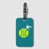 Tennis-speler Bagagelabel (Voorkant (verticaal))