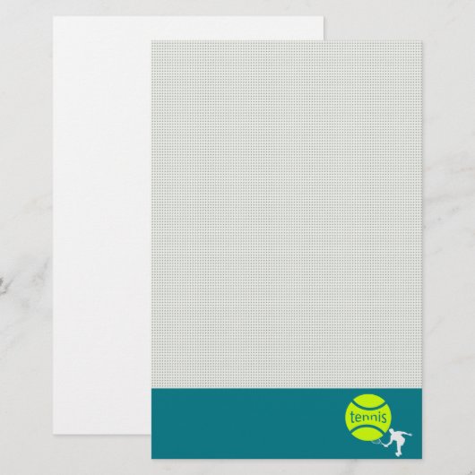 Tennis-speler Briefpapier (Voorkant / Achterkant)