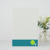 Tennis-speler Briefpapier (Staand voorkant)