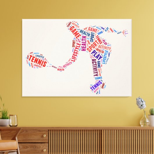 Tennis-speler Canvas Afdruk (Insitu (Woonkamer))