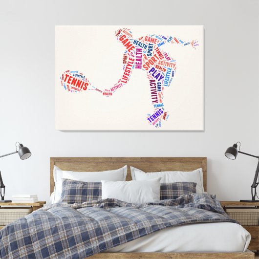 Tennis-speler Canvas Afdruk (Insitu (Slaapkamer))