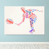 Tennis-speler Canvas Afdruk (Insitu (Houten vloer))