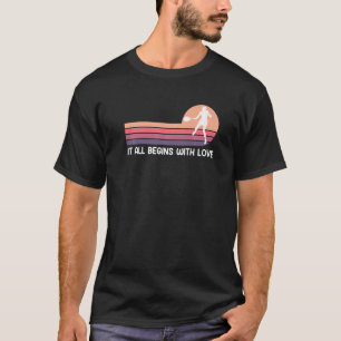 Tennis-speler het begint allemaal met Love Tennis T-shirt
