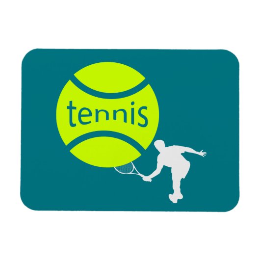 Tennis-speler Magneet (Horizontaal)