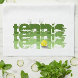 Tennis-speler, reizen, gepersonaliseerd theedoek